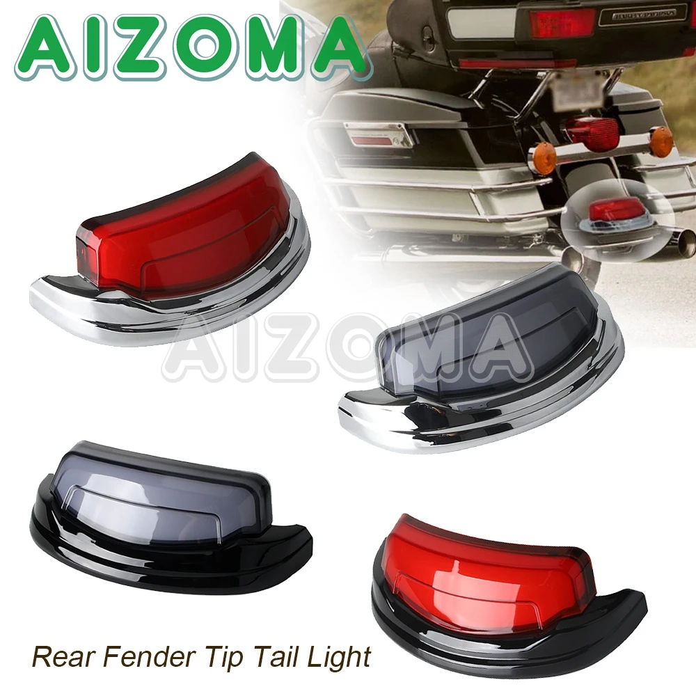 Motorcycle Rear Fender Tip Brake Taillight Tail Lights LED Light Red Lens For Harley Road Glide Ultra FLTRU 2011 2012 2013 2016