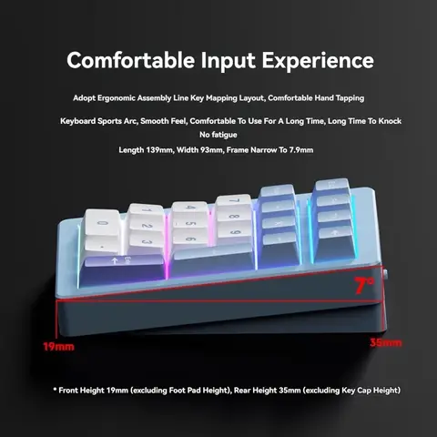PANDA20 V2 Numeric Keypad Kit Wireless Tri-mode Gasket Hot-Swap RGB Custom CNC Aluminum Office Gaming Mechanical Keyboard VIA