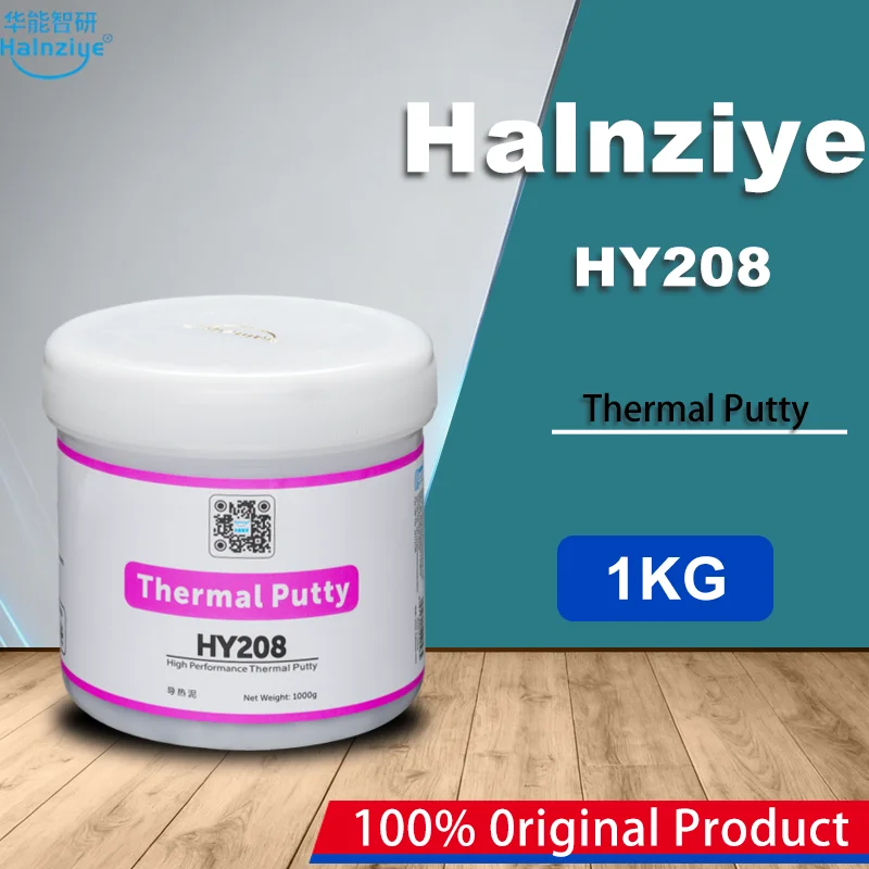 Halnziye HY208 8W/mK Thermal Putty High Thermal Conductivity Paste for GPU VRAM SSD Chipset ASIC Miner Cooling