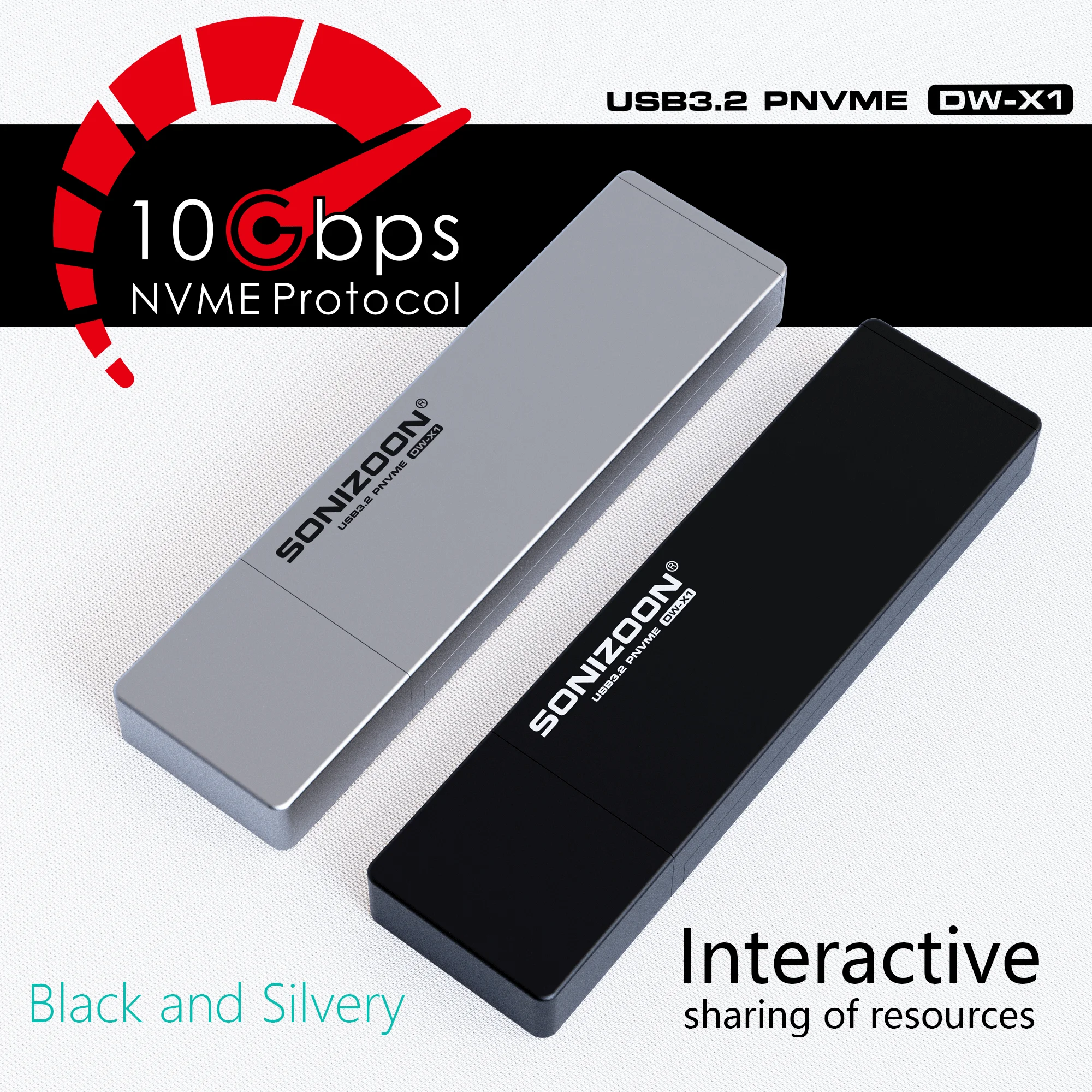 100% original SONIZOON PSSD DW-X1 USB3.2 Gen2 10Gbps SSD 256GB 512GB 1TB 2TB Portable SSD Up to 1050Mb/s PC mobile hard drive