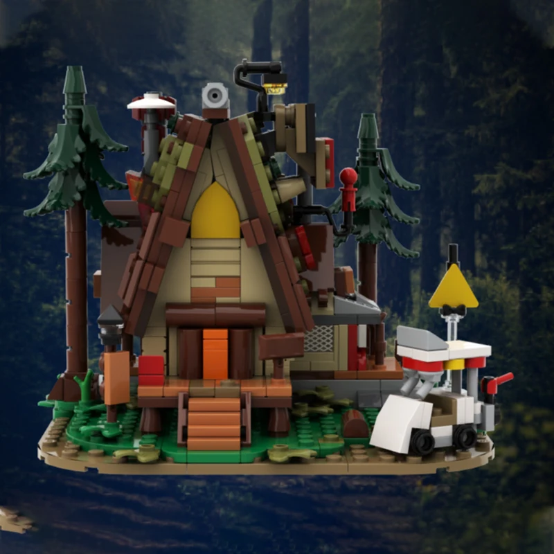

649 шт. MOC The Mystery Shack модульная диорама из микромасштаба DIY обучающие строительные блоки набор для детей подарок на день рождения и Рождество