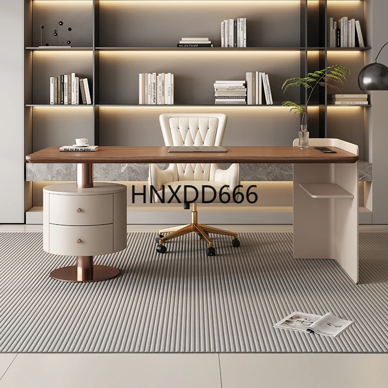 مكتب مكتب من الخشب الصلب مكتب كتابة للدراسة المنزلية #4