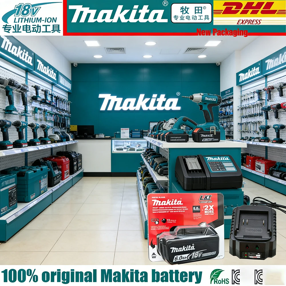 

100% original Makita battery 18V 6.0Ah rechargeable battery, replacing Makita BL1830BL1840BL1850BL1860B, power tool battery