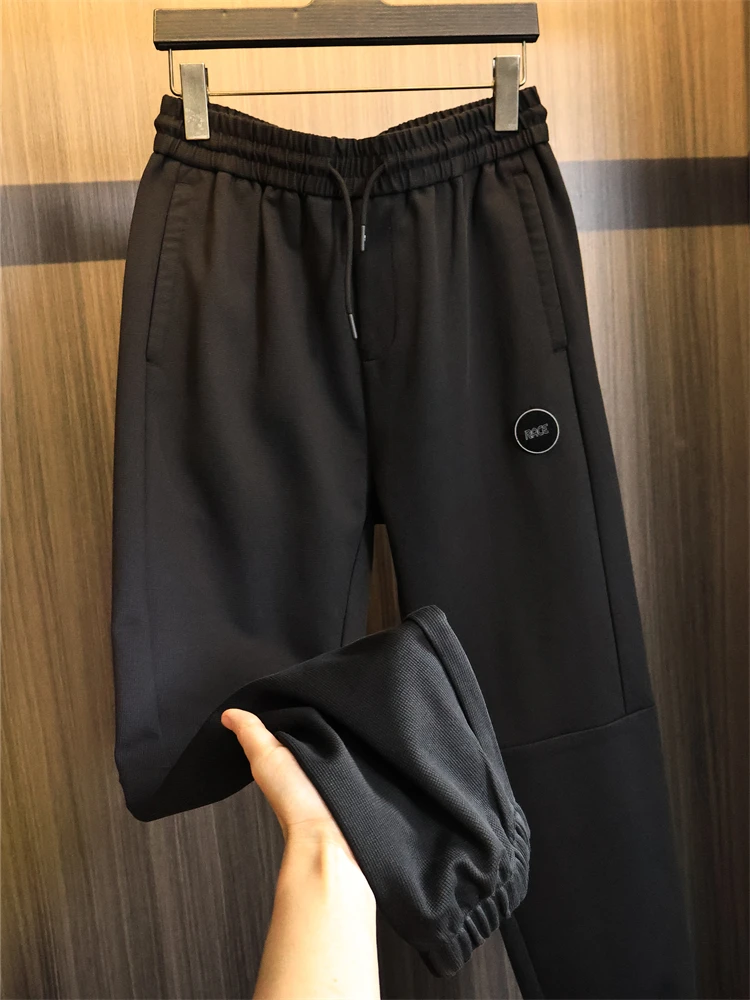 

Эластичные удобные утепленные осенне-зимние мужские повседневные брюки свободного кроя с прямыми штанинами для ежедневной носки, модные