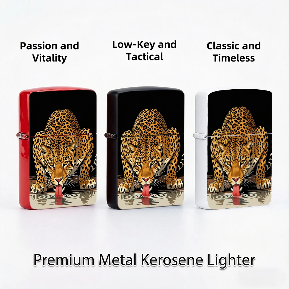 Flip Top Lighter Leopard Drink - Vintage Collectible Lighters 评论和价格