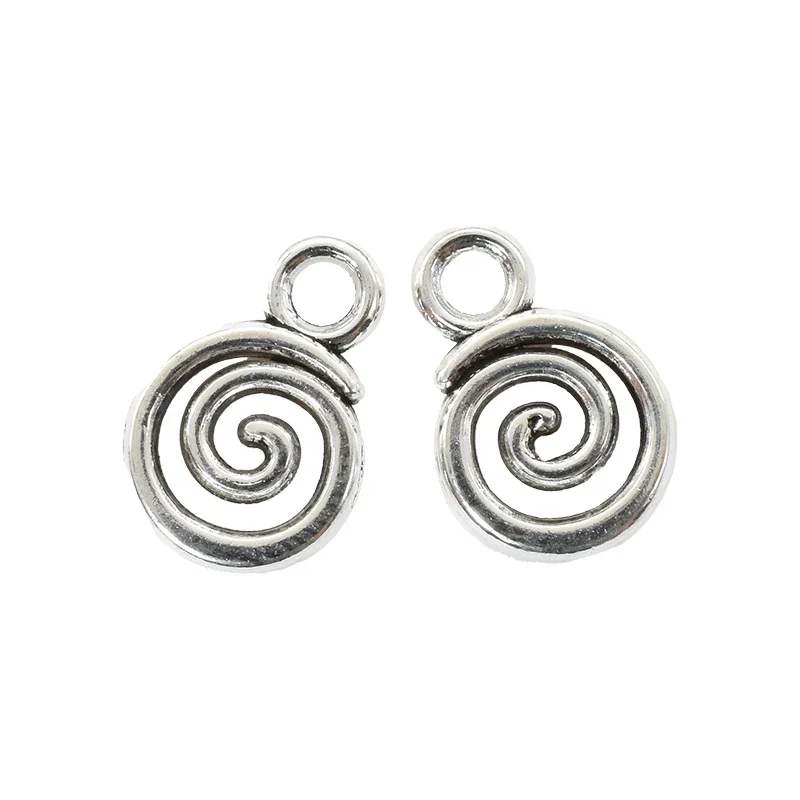 30pcs Antique Silvery Plated Whirlpool Sign Charms Alloy Metal Pendants For DIY Earrings Necklaces Bracelets Jewelry Making