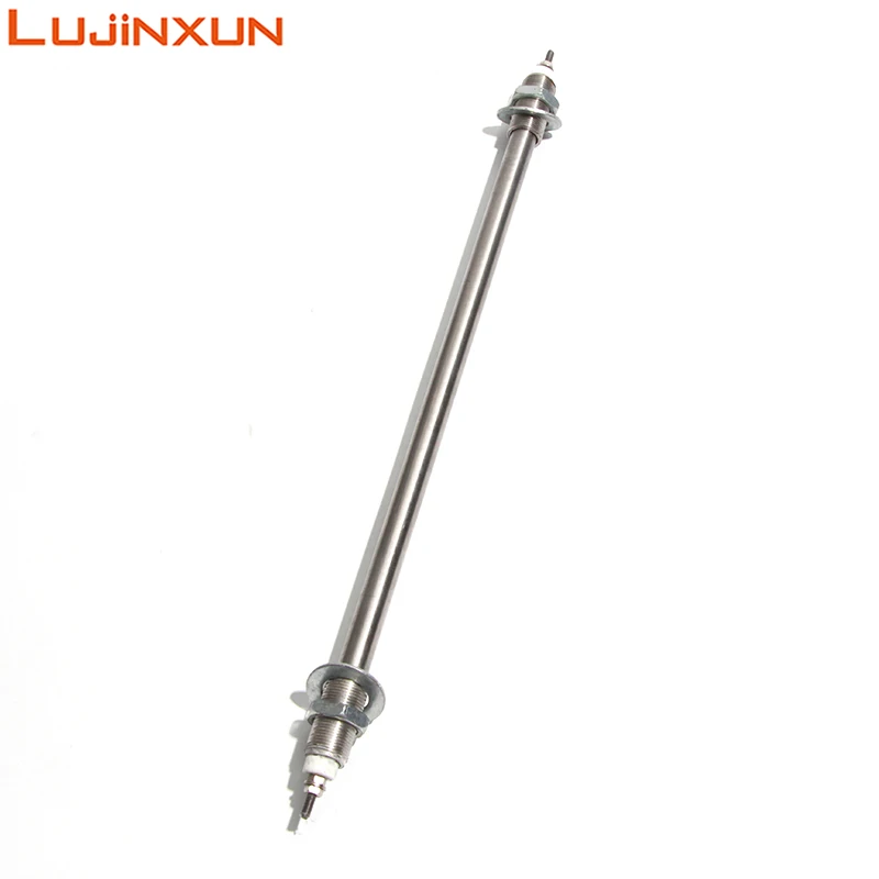 LUJINXUN M22x45 Finned Tubular Heat Tube 220V Heating Rod Oven Pipe with High Temperature Resistance 200W-600W Dry Heater 1PC