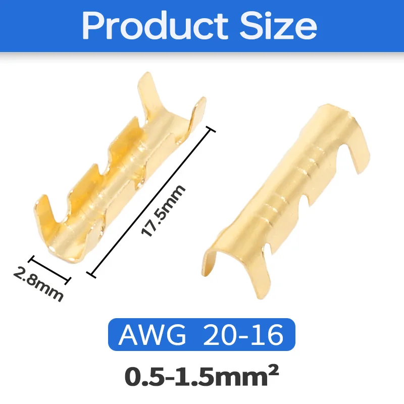 300PCS U-Shaped Wire Connectors Boxed Quick Connection 0.5-1.5mm² Cable Sealed Sleeve Insulation Electrical Crimp Terminals