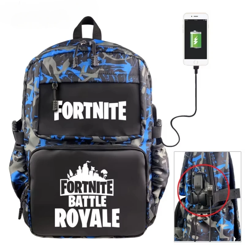 

Fortnite Game Peripheral Shooting Nylon Leisure Travel Backpack Large Capacity Comfort Student Waterproof Schoolbag Gifts