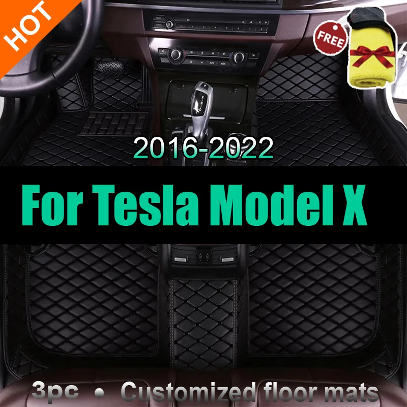 

Автомобильные коврики для Tesla Model X 2016 ~ 2022 6-местный комплект ковриков против грязи для Tesla Model X Accessoires 2022 Автомобильные аксессуары