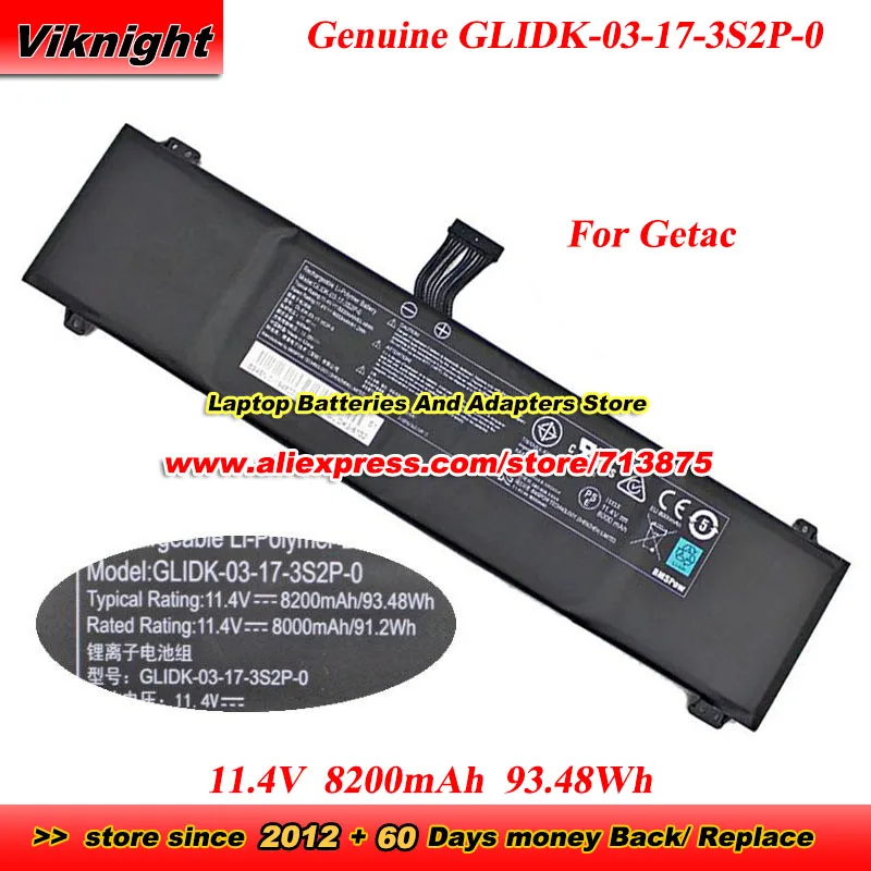 Genuine GLIDK-03-17-3S2P-0 11.4V 93.48Wh battery 3ICP6/62-69-2 BATRGLIDK3-6102 GLIDK03173S2P0 for inter nuc x15 kc57 laptop