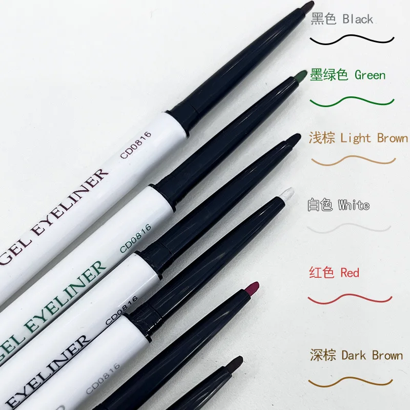 Delineador líquido matte sedoso ultra fino, impermeável, não borrar, duradouro, deitado Silkworm Eye Liner, maquiagem olhos, 12pcs conjunto