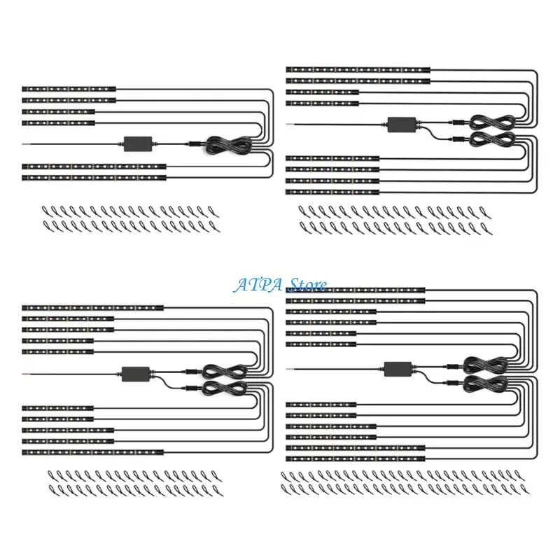 

U13C PVC Automotive Bike Under Chassis Lighting System Colorful Ambience Lighting