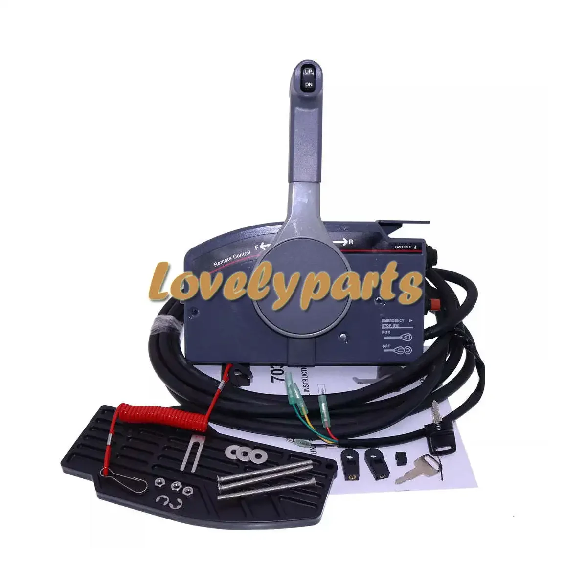 

PUSH Throttle Remote Control Box 703 for Yamaha Outboard Side Mount 10 Pin Cable