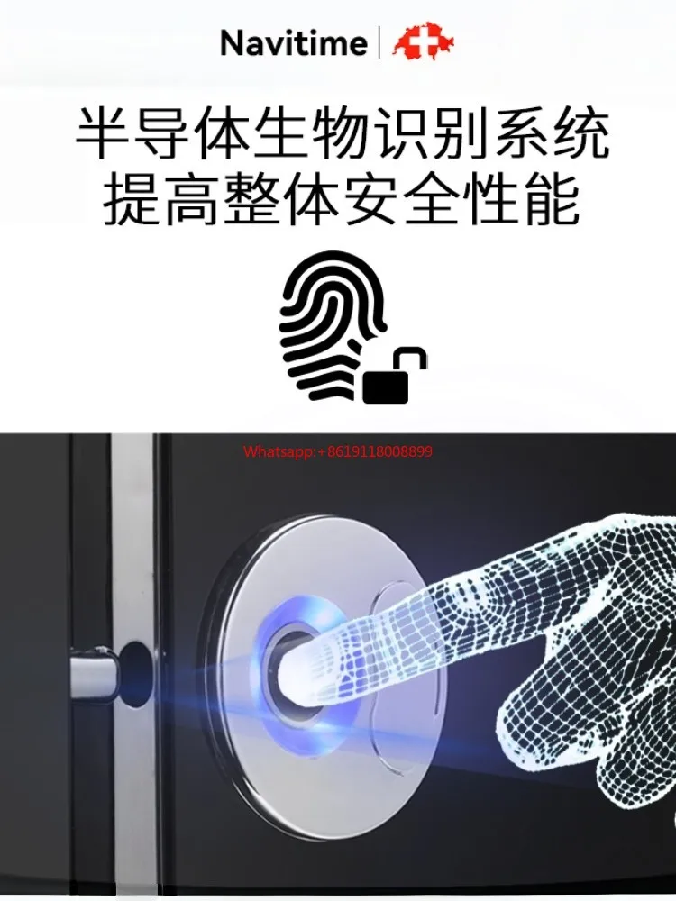 Fingerprint Lock, Touch LCD Display, Rocking Watch, Mechanical Watch, on Chain Watch Box (drawer+fingerprint Unlock+LCD Display)