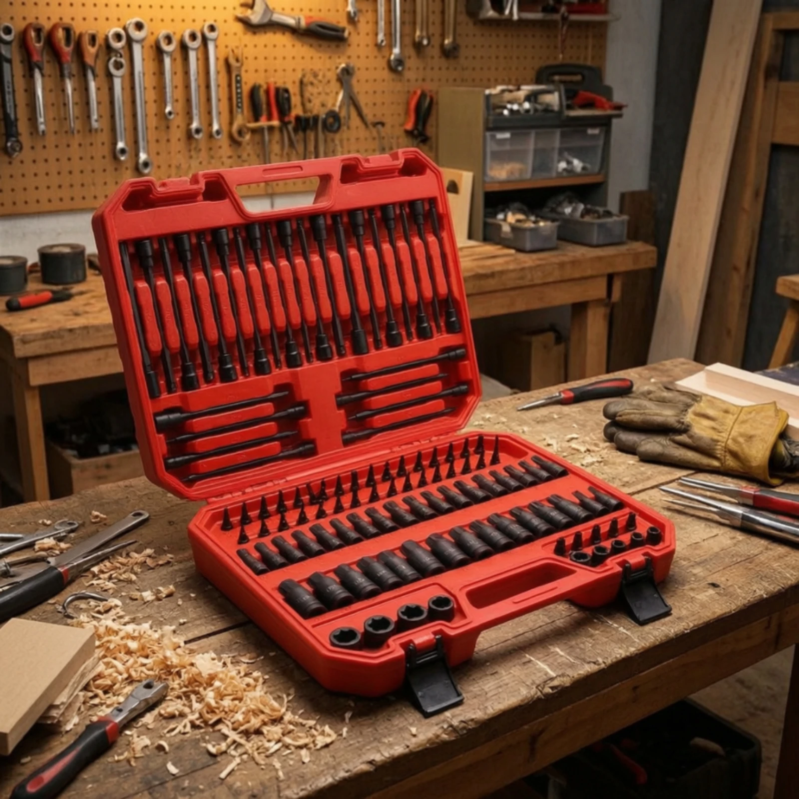 107 Pieces Screwdriver Bit Set with Case Sturdy Screwdriver Bit Set with Storage Case Tools Comprehensive Attractive for Diyers