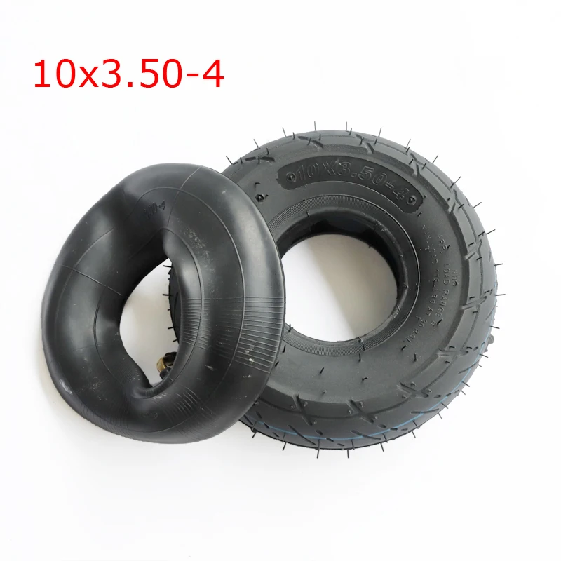 10x3.50-4 Inner Outer Tyre 10x350-4 Pneumatic Wheel Tire for Electric Scooter, Trolley, Tiger Cart Accessories