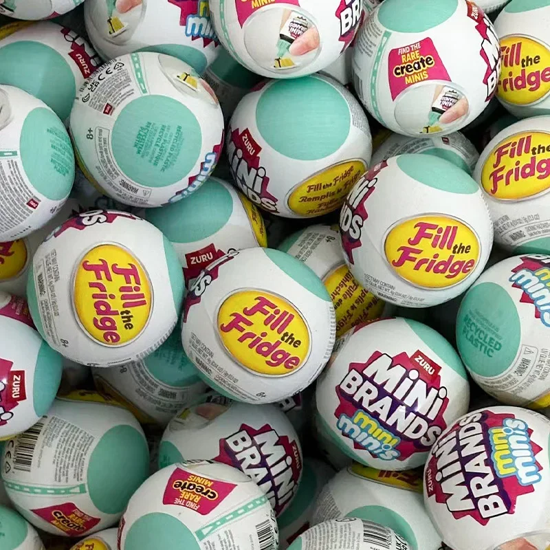 Mini marcas de nevera, cápsula de bola misteriosa, caja ciega, juego de cocina, refrigerador en miniatura, juguetes, adorno bonito, regalos de cumpleaños para niños