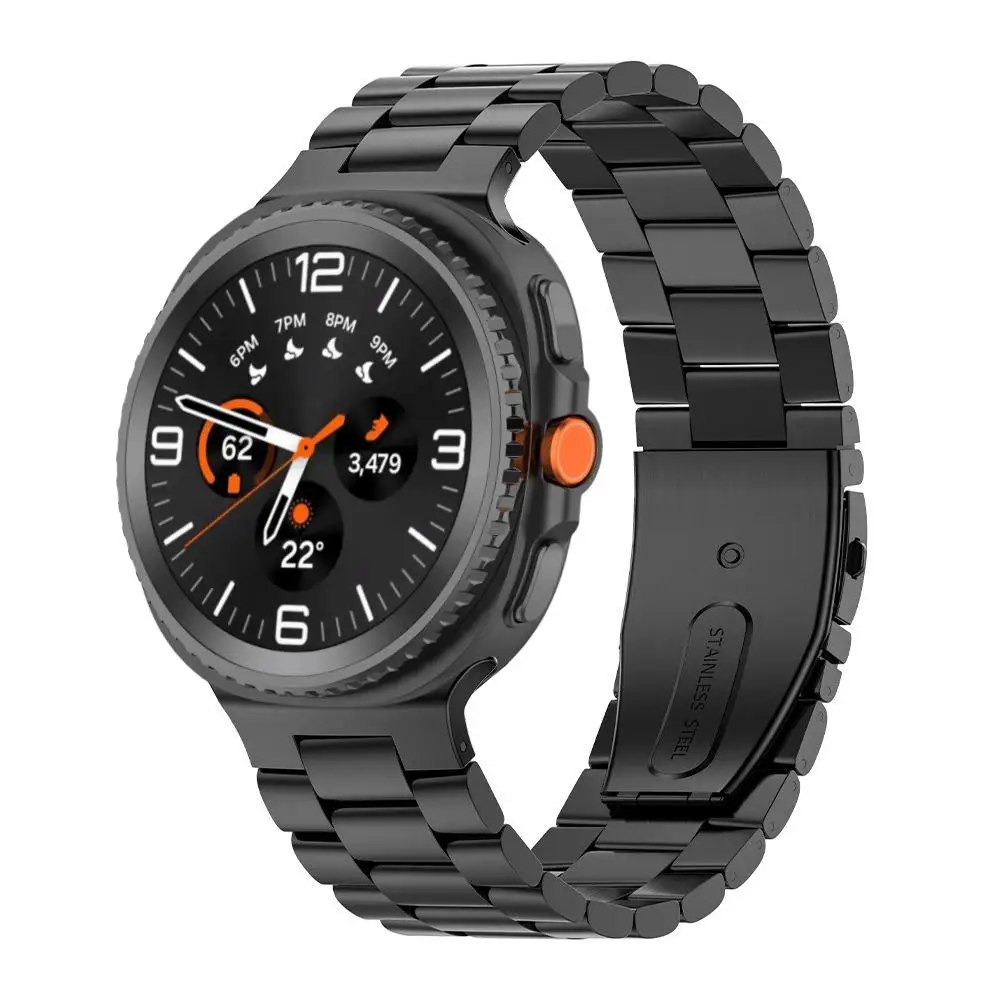 Samsung Galaxy Watch8 / Watch8 Classic用 スリービーズ ステンレススチール製時計バンド