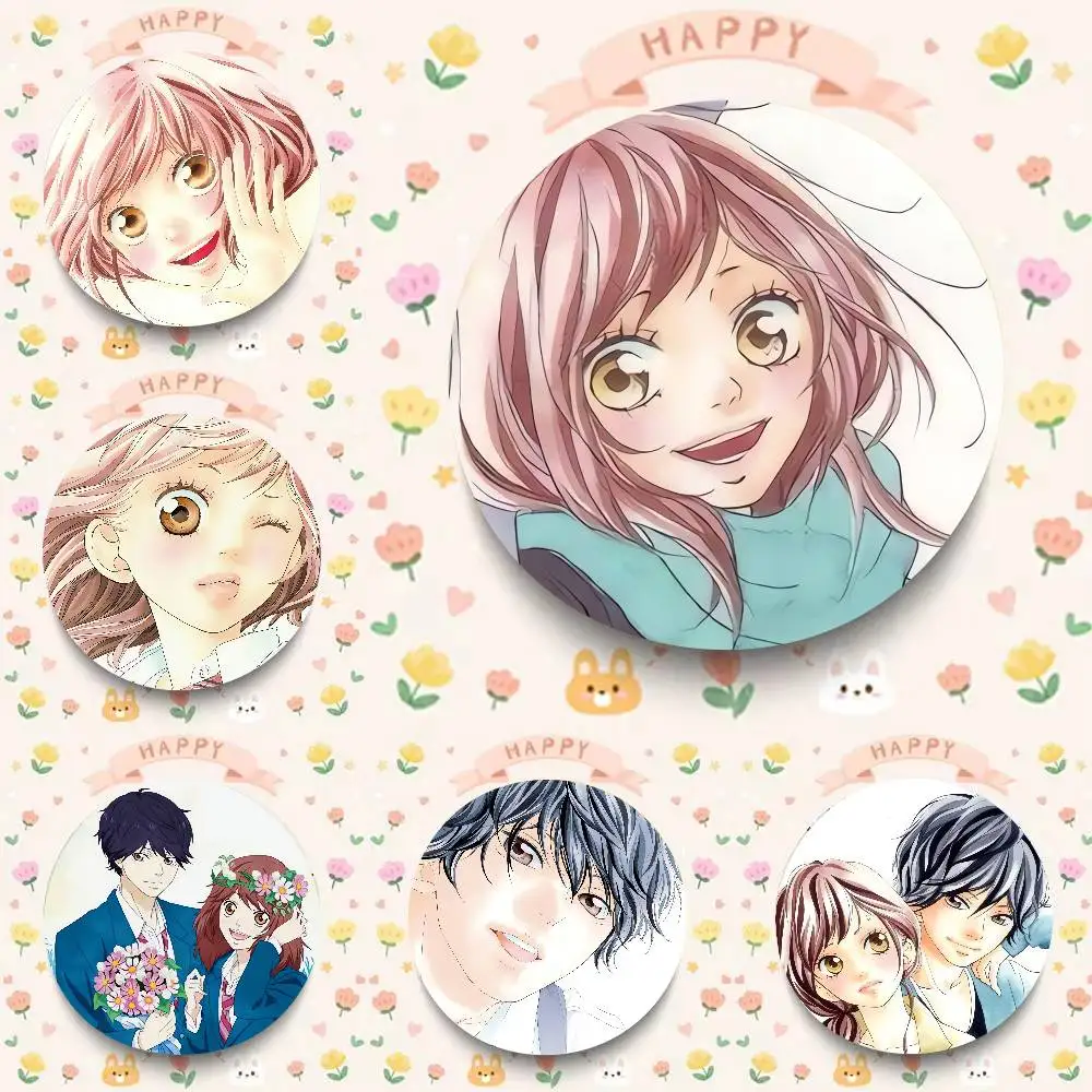 Anime Ao Haru Ride Cute Cartoon Button Pin Brooch Badge Bag Decor Fans Collect