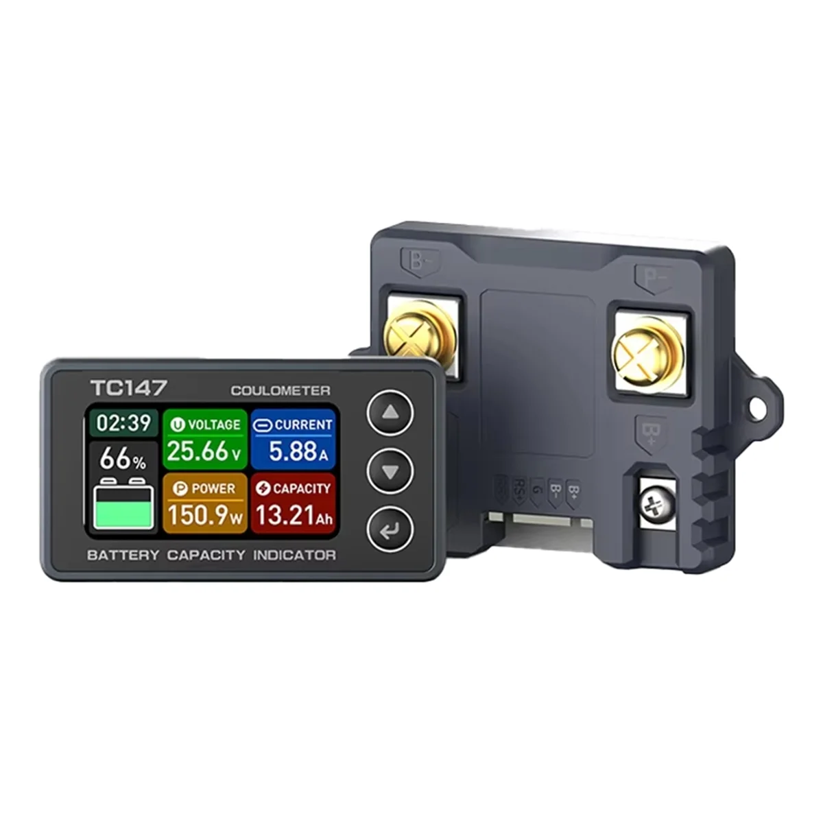 ^&*Summer sale- TC147 High- Color Screen Coulomb Meter Battery Voltage and Current Meter TC147-CS50(0-75A)