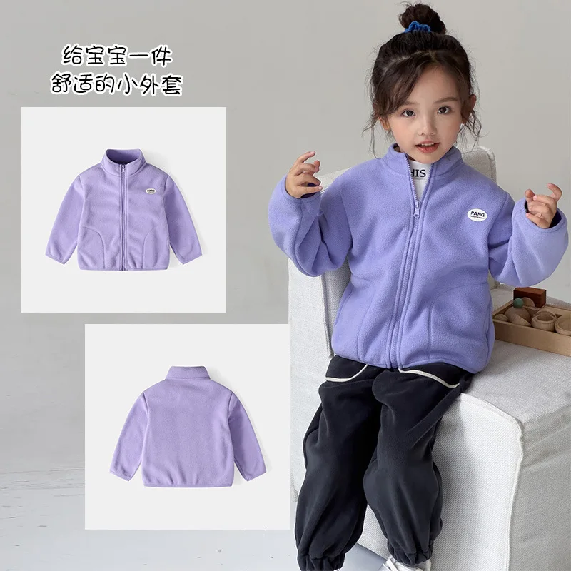 

Toddler Unisex Fleece Jacket - Lightweight Hooded Warm Outerwear for Kids, Perfect for Family Matching Outfits in Spring