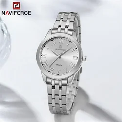 NAVIFORCE-Montres-bracelets de luxe en acier inoxydable pour femmes, montres provoqué simples étanches, horloge pour dames, marque, 2023