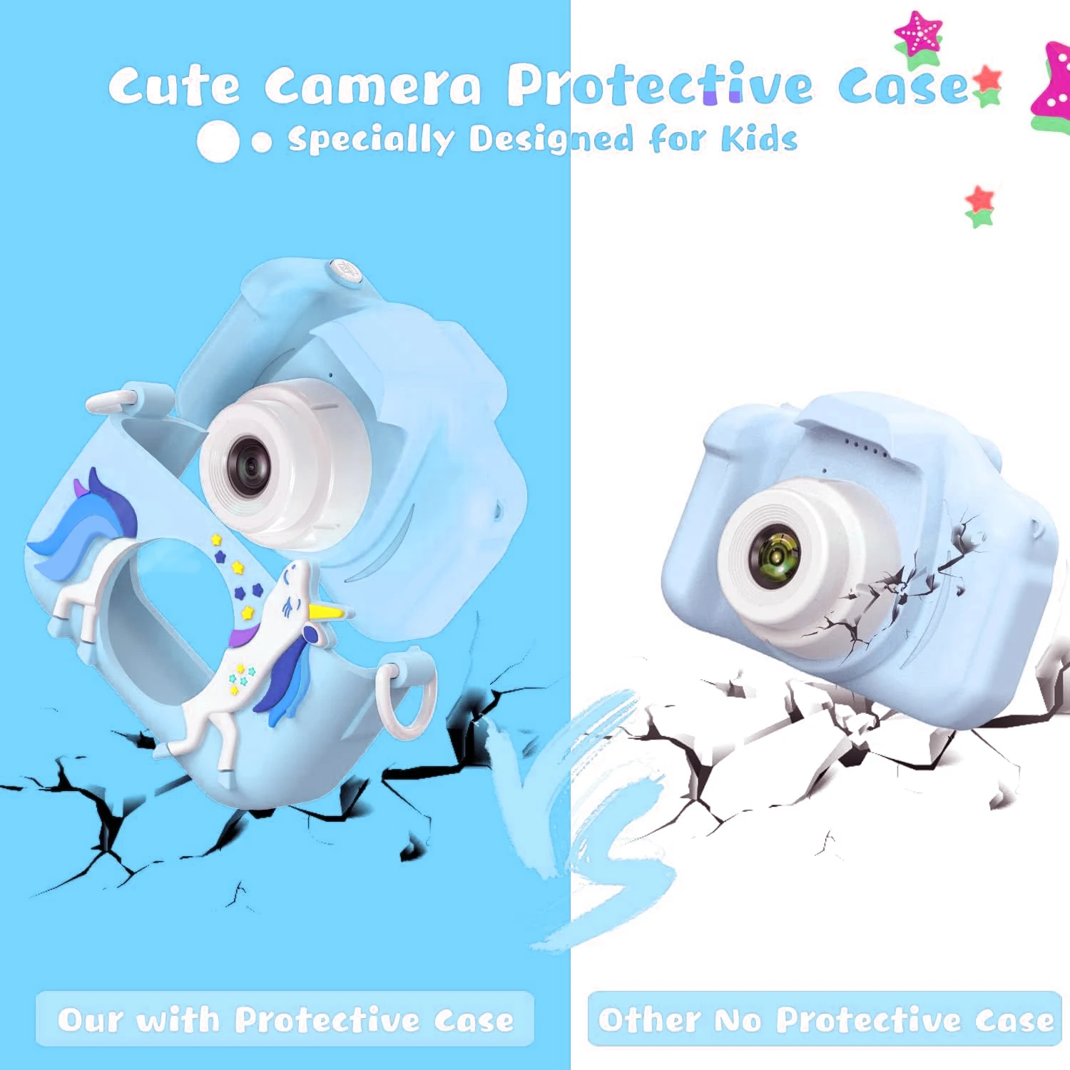 กล้องของเล่นเด็กที่ได้รับการปรับปรุงแล้ว เป็นของขวัญวันเกิดในวันคริสต์มาส กล้องวิดีโอดิจิตอลแบบตั้งเวลาถ่ายภาพความละเอียดสูง 1080P