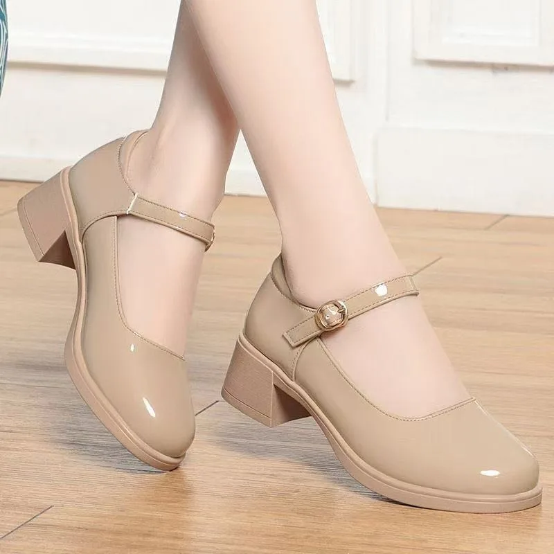 

Model High Heel Dancing Oes Soft Bot Leather Work Oes Comfortable Mom Oes Faionable Flat Heels
