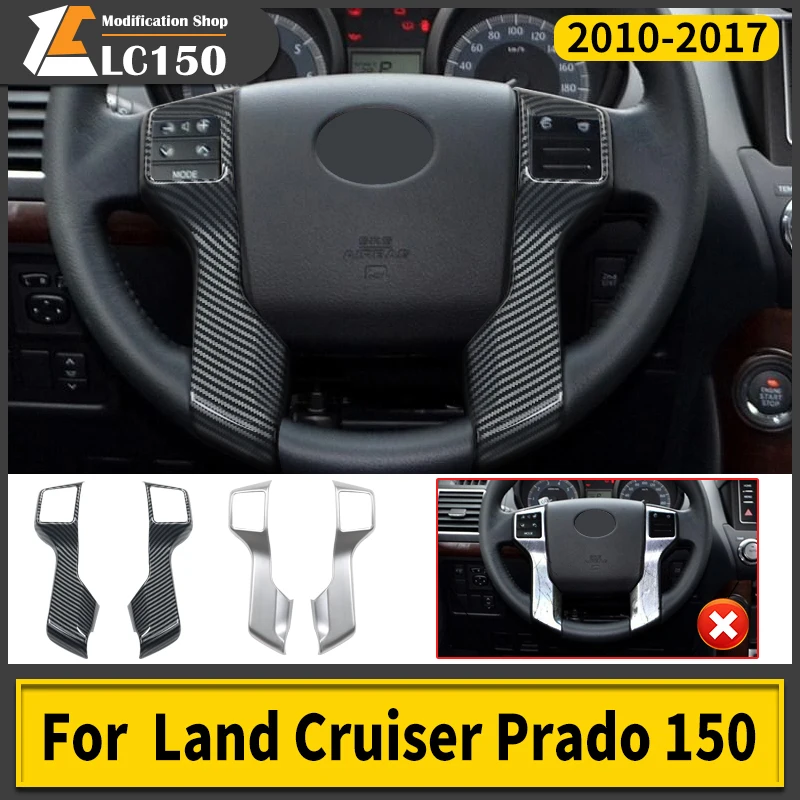 

Steering Wheel Button Sequins Modified for 2010-2017 Toyota Land Cruiser Prado 150 Lc150 Internal Accessories Decoration Frame