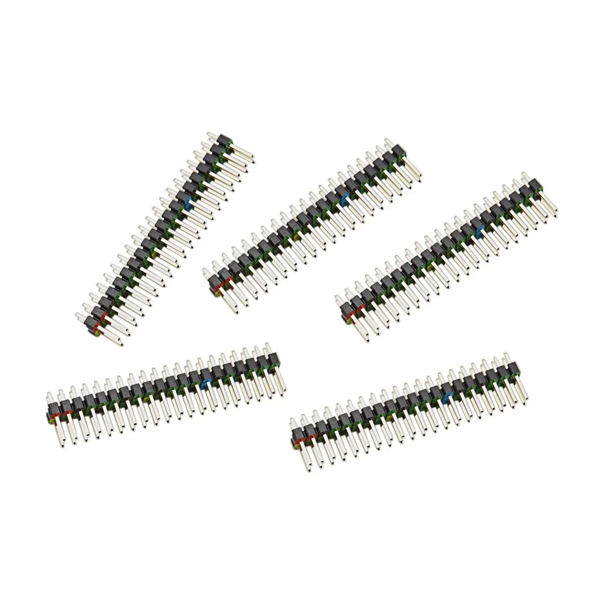 A64K 5 Pcs 2 x 20 Pin Male GPIO Header for Raspberry Pi Zero Double Row 20 Pin Male Pin GPIO Connector Stacking Header Extend