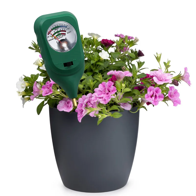 pH, Acidity, Alkalinity Tester Soil Three-in-one Detection Pointer Type Fertility Meter for Measuring Moisture