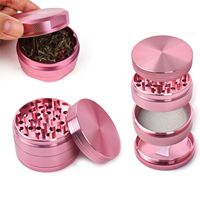 40mm 4-Layer Aluminum Herbal Herb Tobacco Grinders for Smoking Metal Tobacco Cutting Pipe Accessories Tobacco Pipes Herb Mills