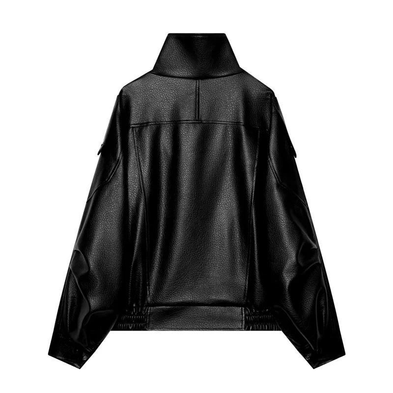 Supplier photo of The Cruelty-Free Leather Biker Jacket