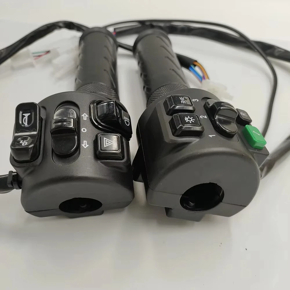 Handlebar+LIGHT ON OFF/Gears/Turning Reverse BUTTON Electric Bicycle Integrated THROTTLE+Switch Speed Control Handle Assembly