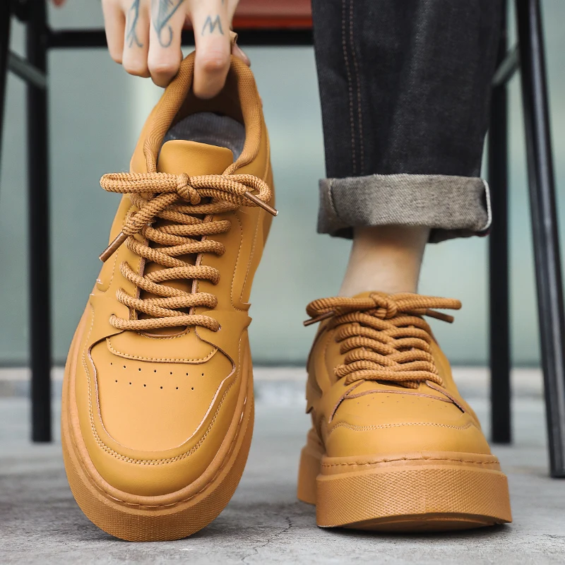 

Khaki Air Force Flat Shoes Comfortable in All Seasons Breathable Versatile Men's Casual Shoes High-end Luxury Sneakers Man2025