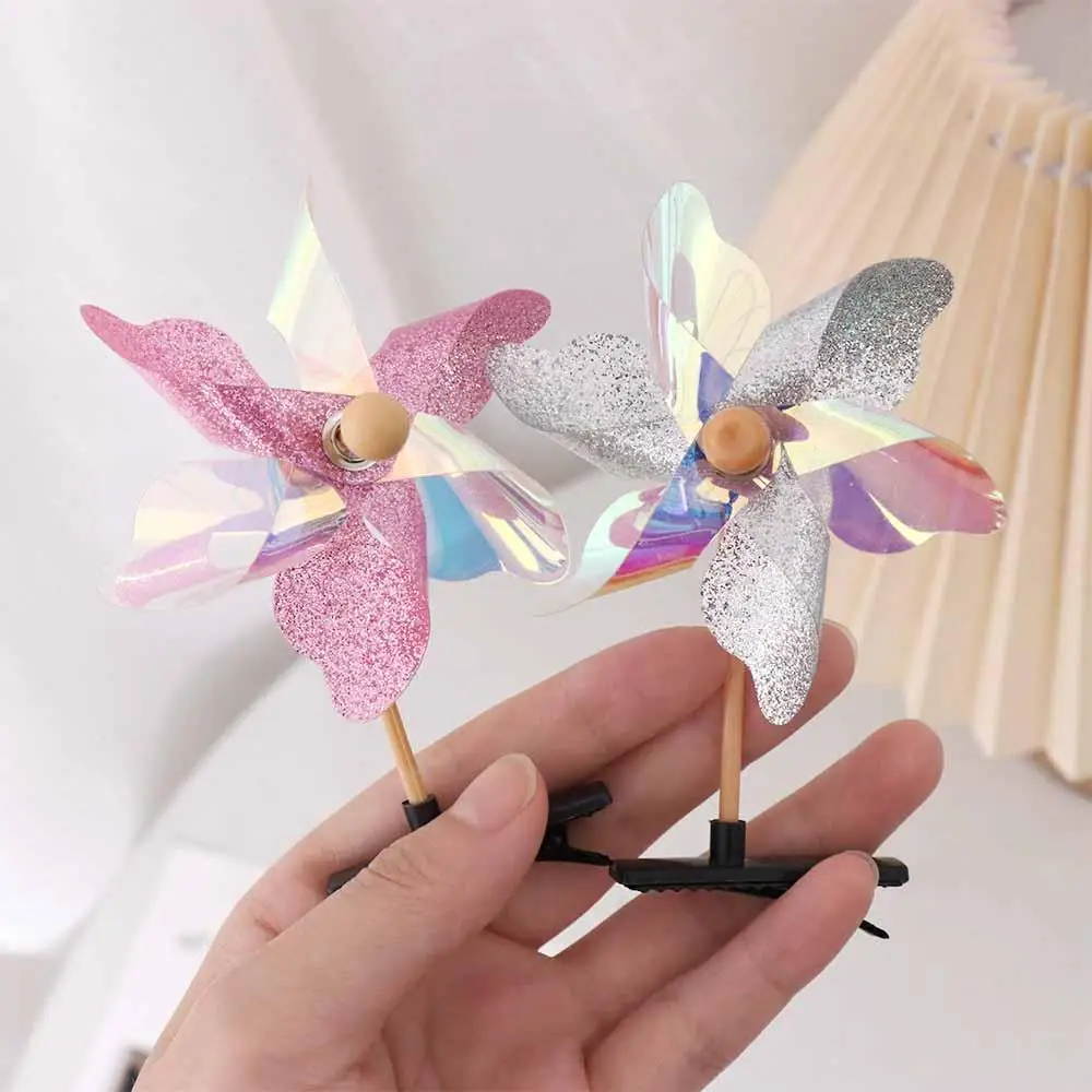 Cute Girls Duckbill Bangs Clip Headwear Hair Accessories  Barrettes Children Hair Clips 3D Windmill Hairpin Korean Style
