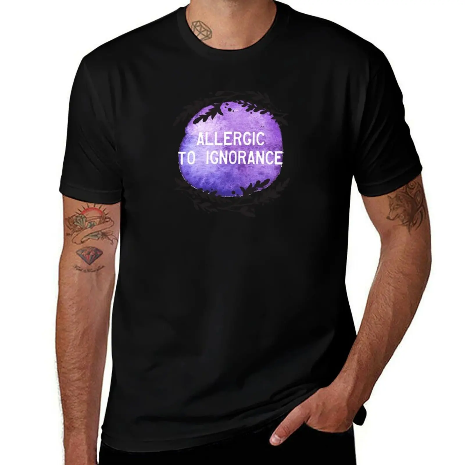 Allergic To Ignorance T-Shirt Labor Work Casual T-Shirt