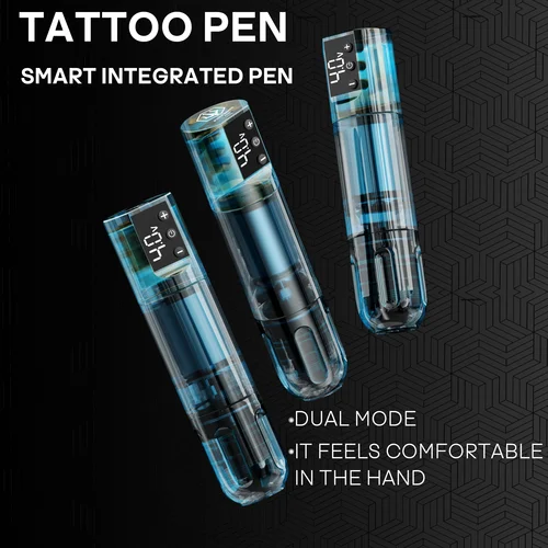 Imagen 2 del producto Máquina de tatuaje POSEIDON HM125-2 pluma de tatuaje azul con potente Motor personalizado para artista de tatuaje profesional