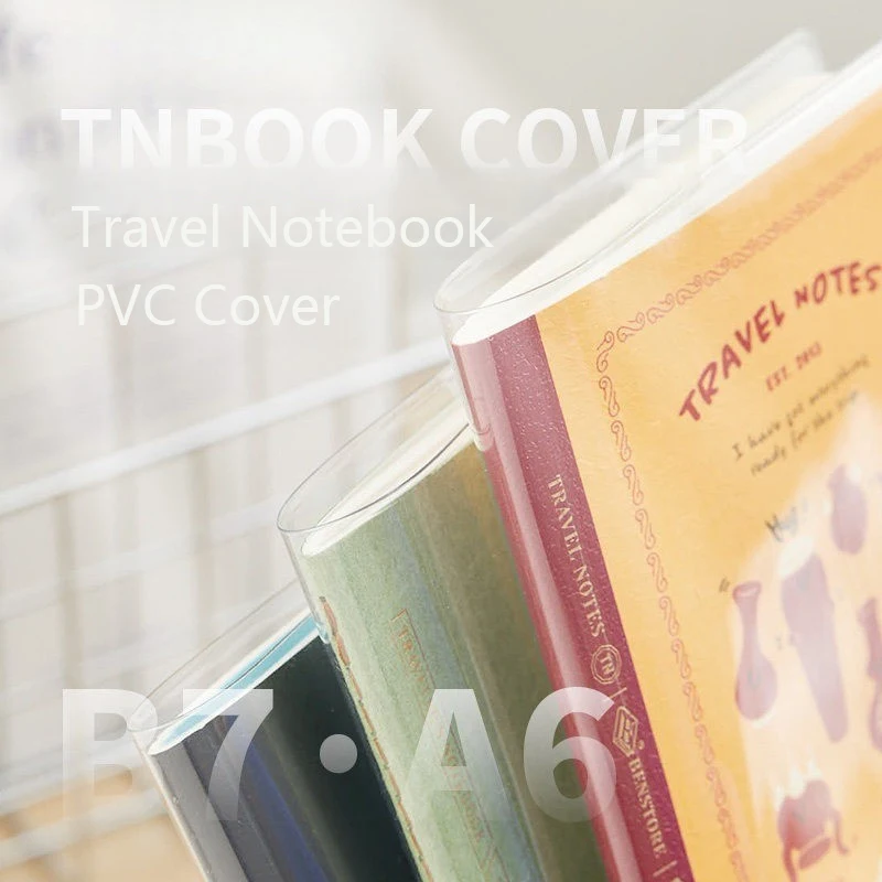 Picture 4: Fromthenon Travel Journal Planner Transparent PVC Cover A6 B7 Notebook Dustproof Durable Protector Shell Stationery Supplies