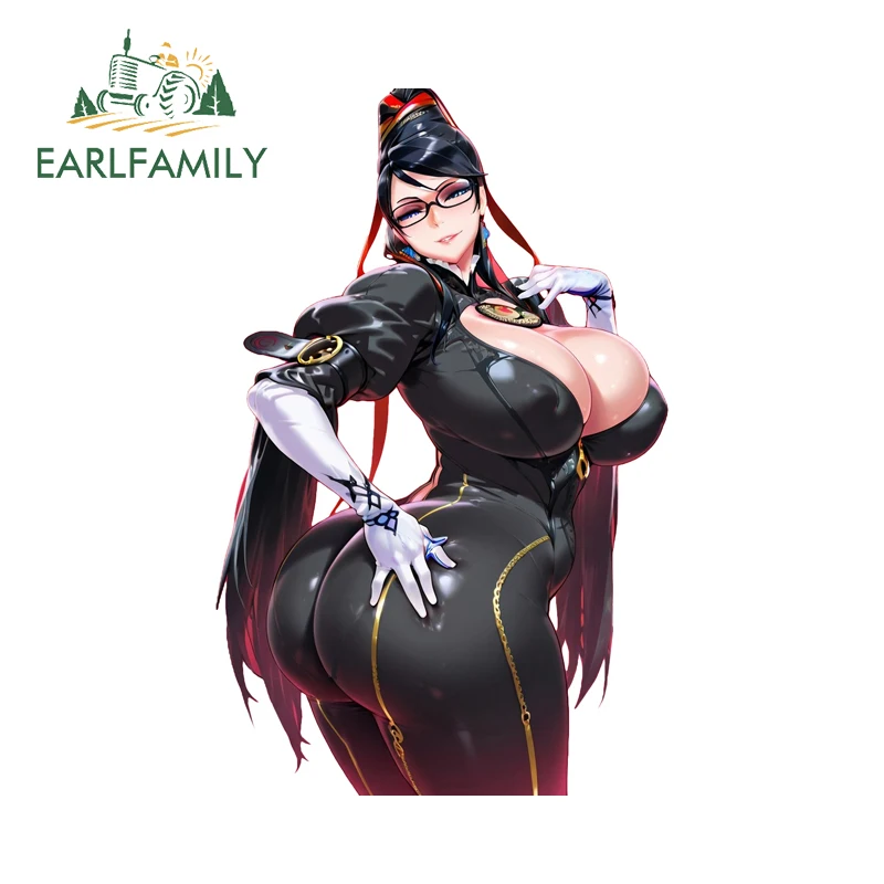 EARLFAMILY-pegatinas seductoras de Bayonetta Para coche, culo grande, calcomanías divertidas Para parachoques de motocicleta, Accesorios Para coche a prueba de arañazos