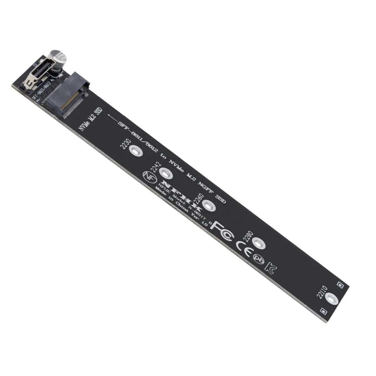 Oculink SFF-8611 SFF-8612 a NVMe M.2 Ngff M-Key Adapter Card per MVMe M2 SSD