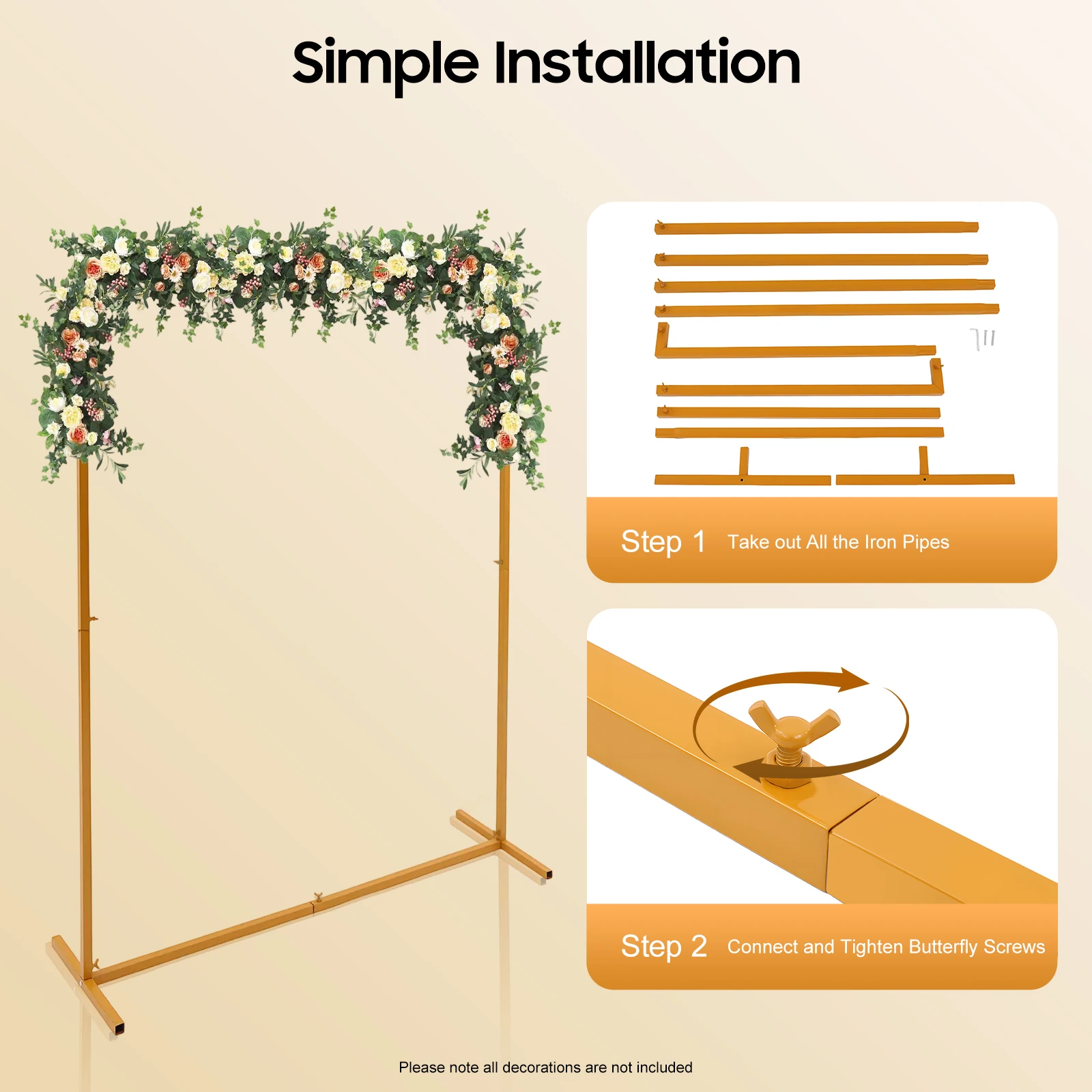 โครงเหล็กสำหรับงานแต่งงานขนาด  - Wedding Support บทวิจารณ์และราคา