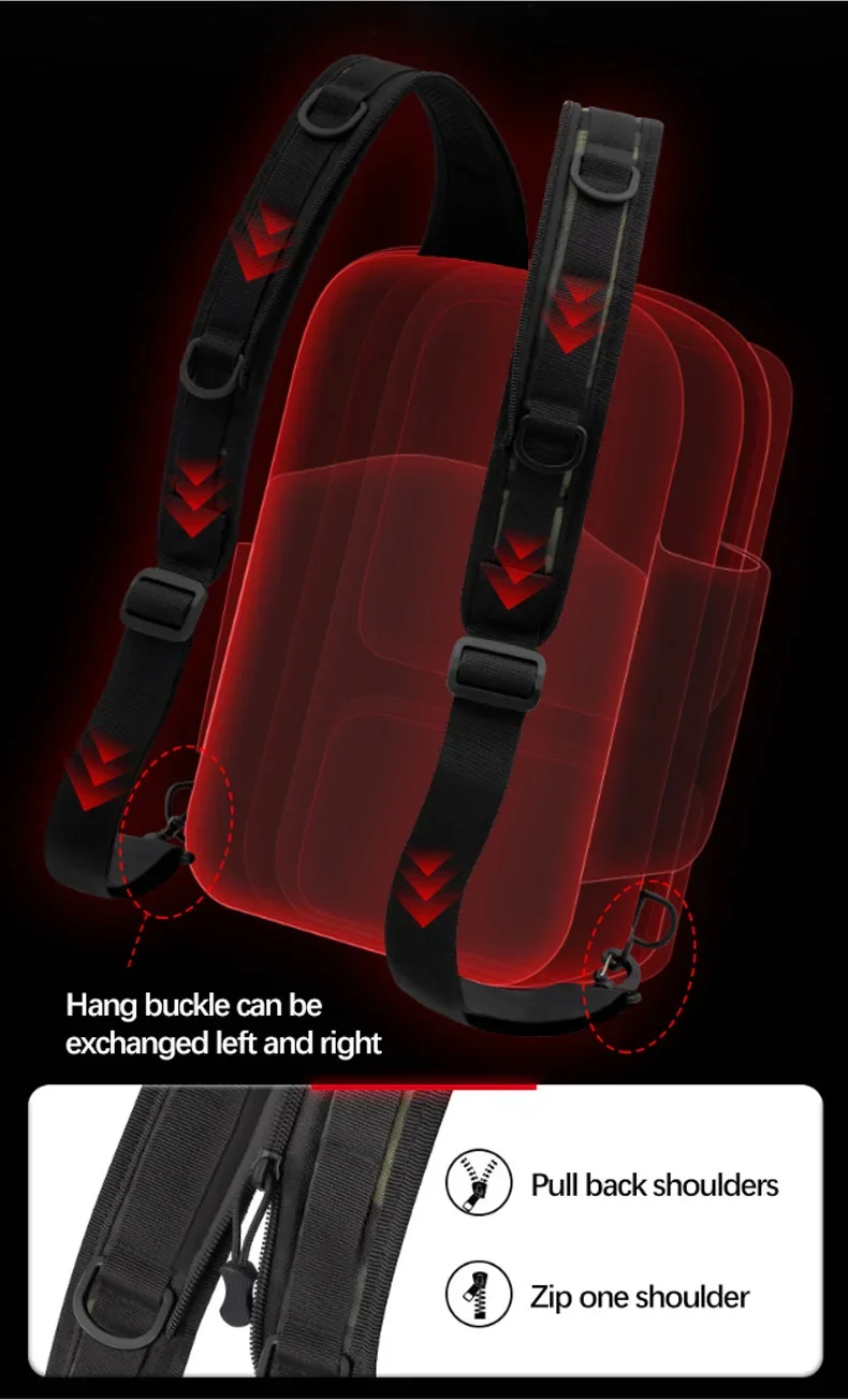 Angelrucksack Aufbewahrungstasche Herren Outdoor Schulter-Hängetasche für Angelköder und Ausrüstung mit Rutenhalter Camping Jagd – Detail 8