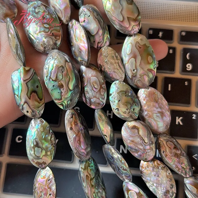 10x15mm-12x18mm Irregular Shape Abalone Shell Natural Stone Beads For DIY Necklace Bracelet Jewelry Making Strand 15 Inches