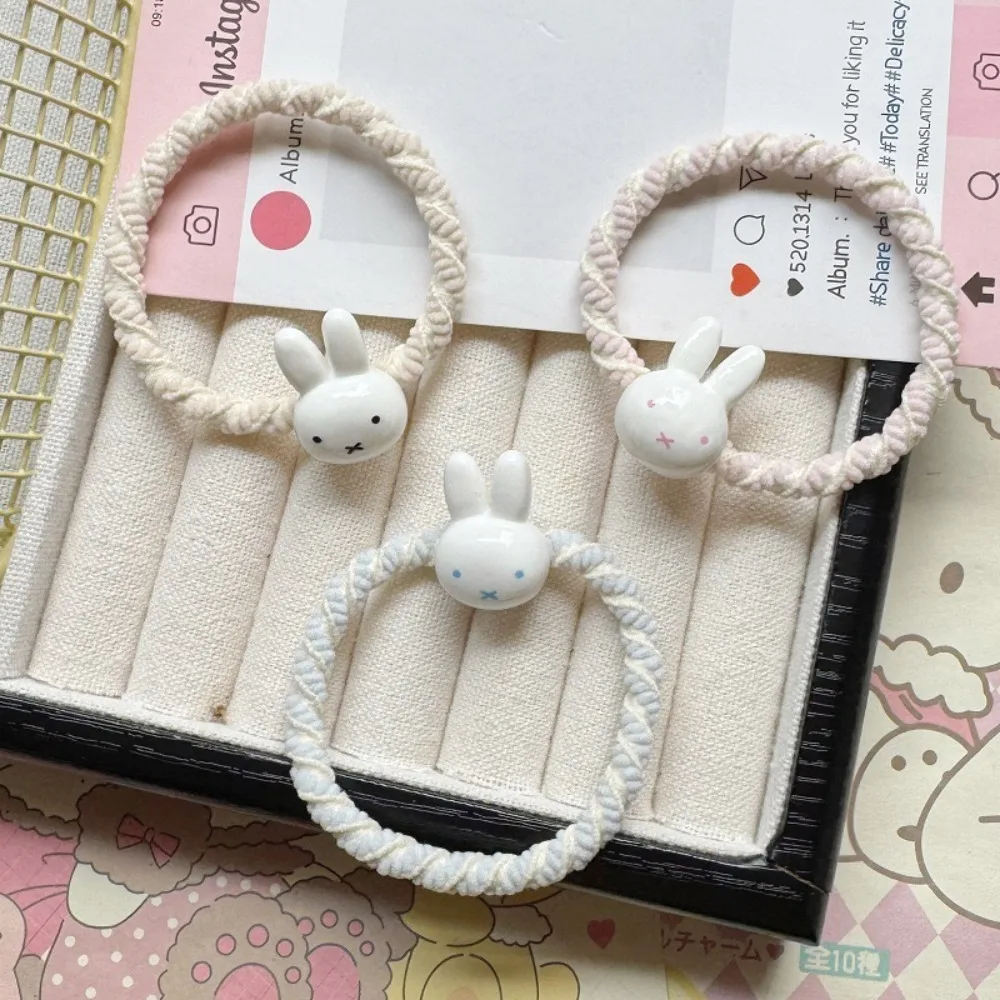 Süßes Miffy Rabbit Cartoon Haarseil im Ins-Stil, supersüßes Mädchen, süßes Haarseil, Paar, beste Freundin, Haarband, Gummiband, Geschenk