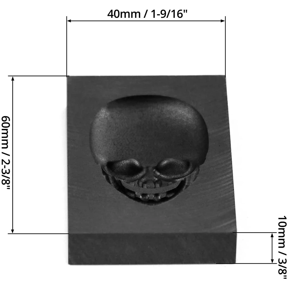 Imagem -03 - Molde de Ingot de Fundição de Grafite Molde de Cadinho de Crânio para Derreter Metal Alumínio Cobre Latão