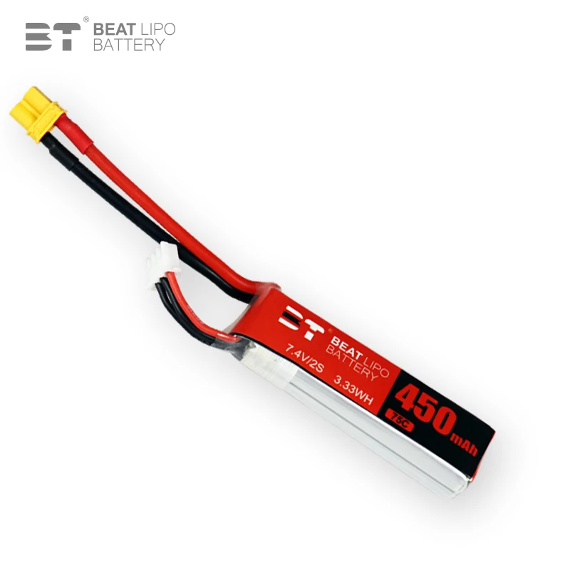 2S 7.4V 450mAh 75C LiPo Battery For RC Helicopter Quadcopter FPV Racing Drone Parts With XT30 Plug 7.4v Drones Battery