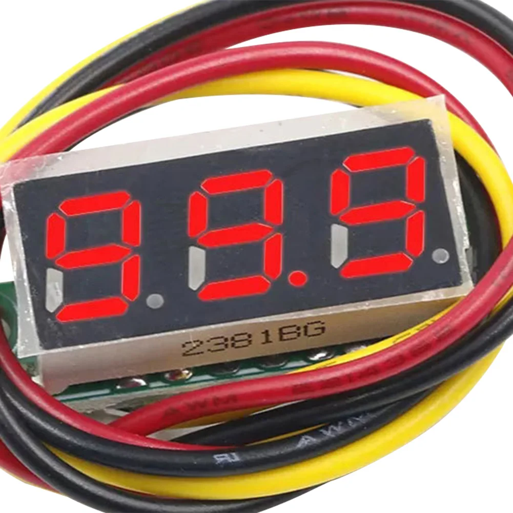 1-10pcs Mini LED Digital Voltmeter DC 0-100V 0.28 Inch 3 Wire DC 12V 24V 48V Volt Voltage Meter Gauge Tester LED Display