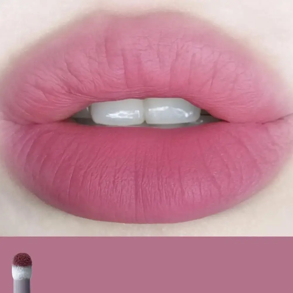 Velvet Matte Air Cushion Lip Glaze Soft Brush Waterproof Lips Smooth Long-Lasting Moisturizing Sexy Non-Stick Cosmetics Cup X0J8